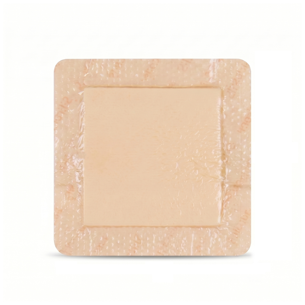 7,5 x 7,5 cm großer Schaumverband mit Silikonrand