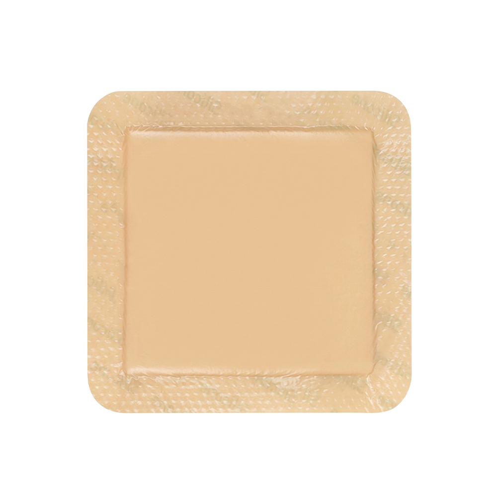 15 x 15 cm großer Schaumverband mit Silikonrand