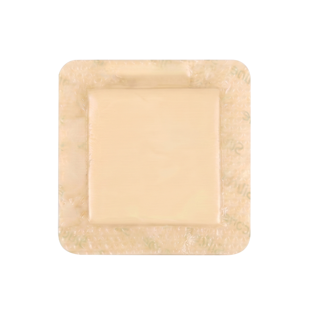 17,5 x 17,5 cm großer Schaumstoffverband mit Silikonrand