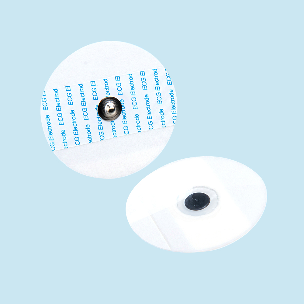 Φ50 mm Einweg-EKG-Elektroden mit Schnappverschluss aus rundem Schaumstoff, EKG-Monitor-Pads