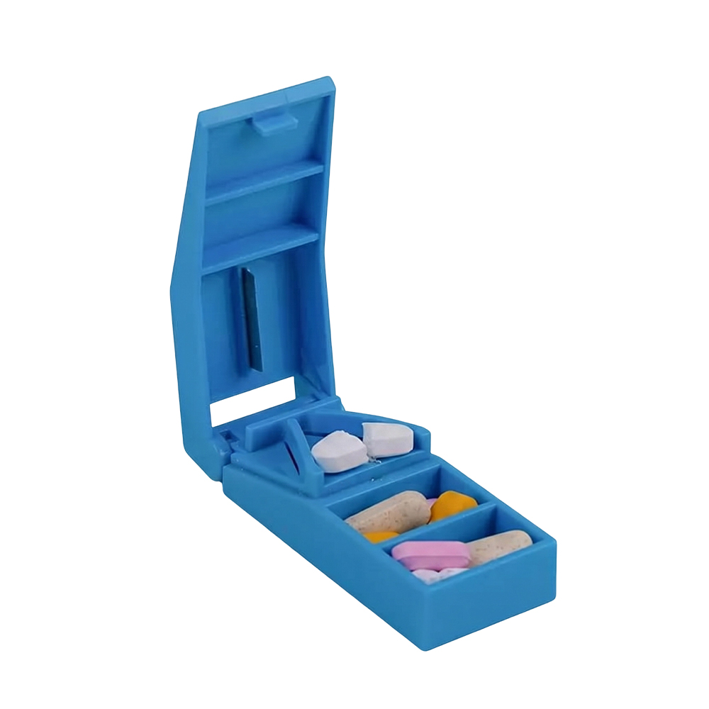 Tragbarer 2-in-1-Pillenschneider und Aufbewahrungsbox