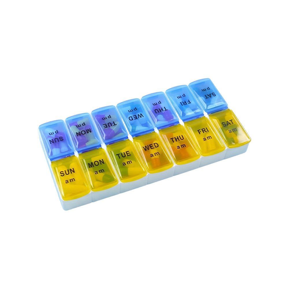 7-Tage-Pillendose für morgens und abends, wöchentliche Pillendose 2-mal täglich