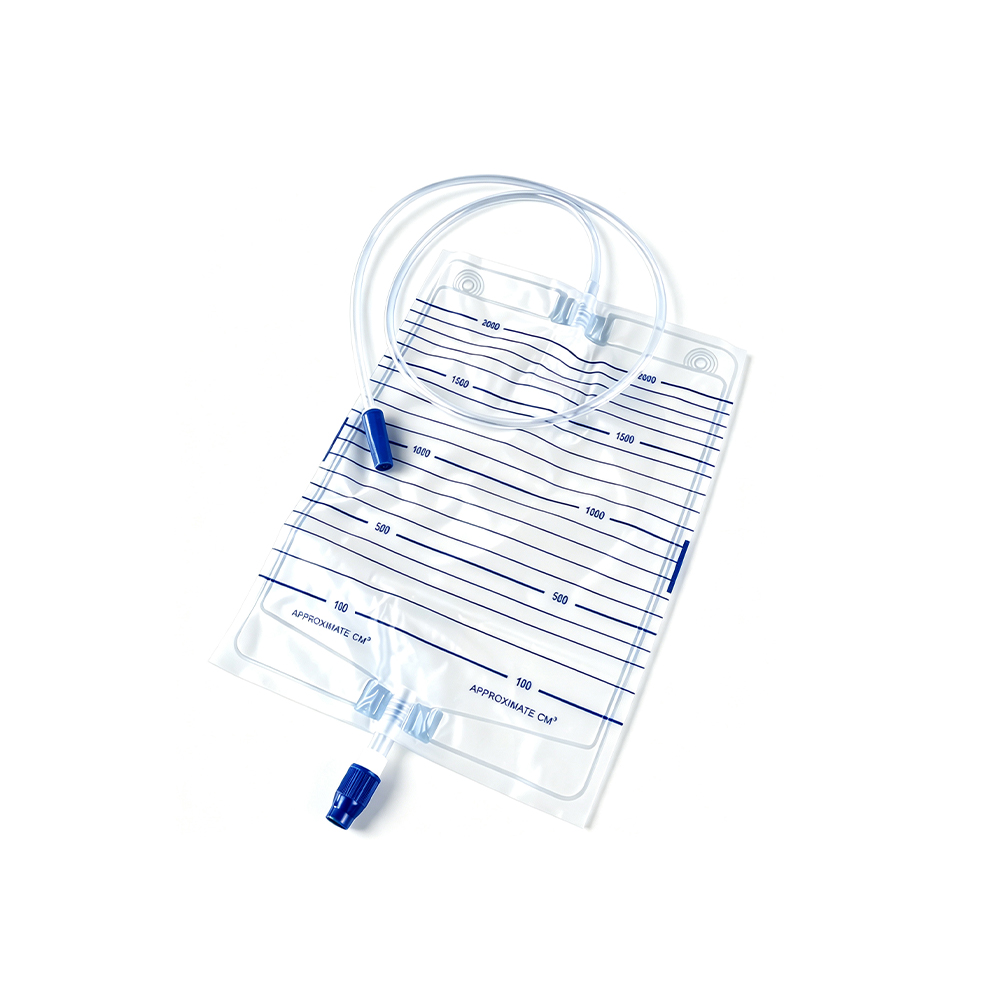 1000 ml/1500 ml/2000 ml präziser, auslaufsicherer Urinbeutel in medizinischer Qualität mit Schraubventil
