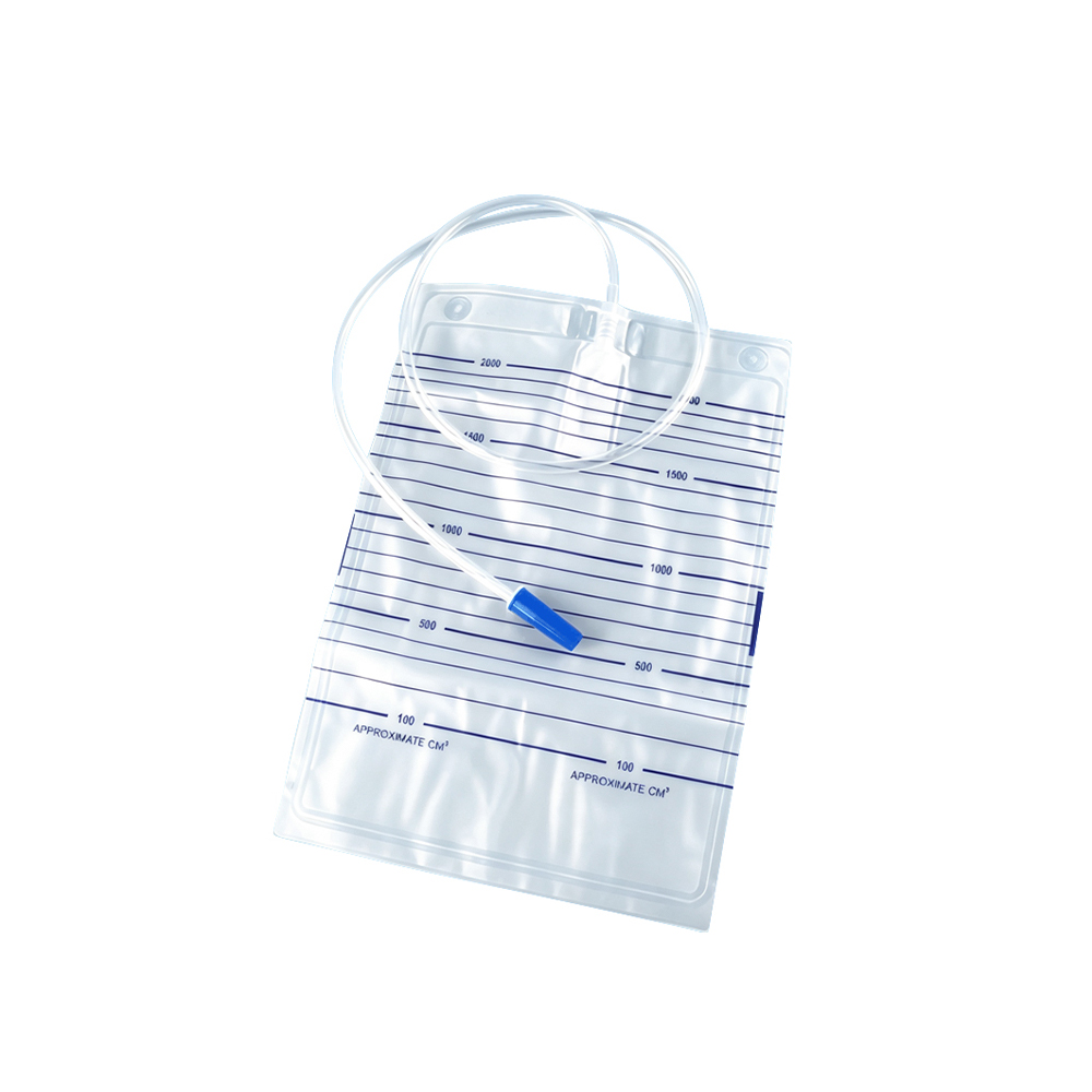 1000 ml/1500 ml/2000 ml sterile Optionen, ungiftiger PVC-Urinbeutel in medizinischer Qualität ohne Ventil